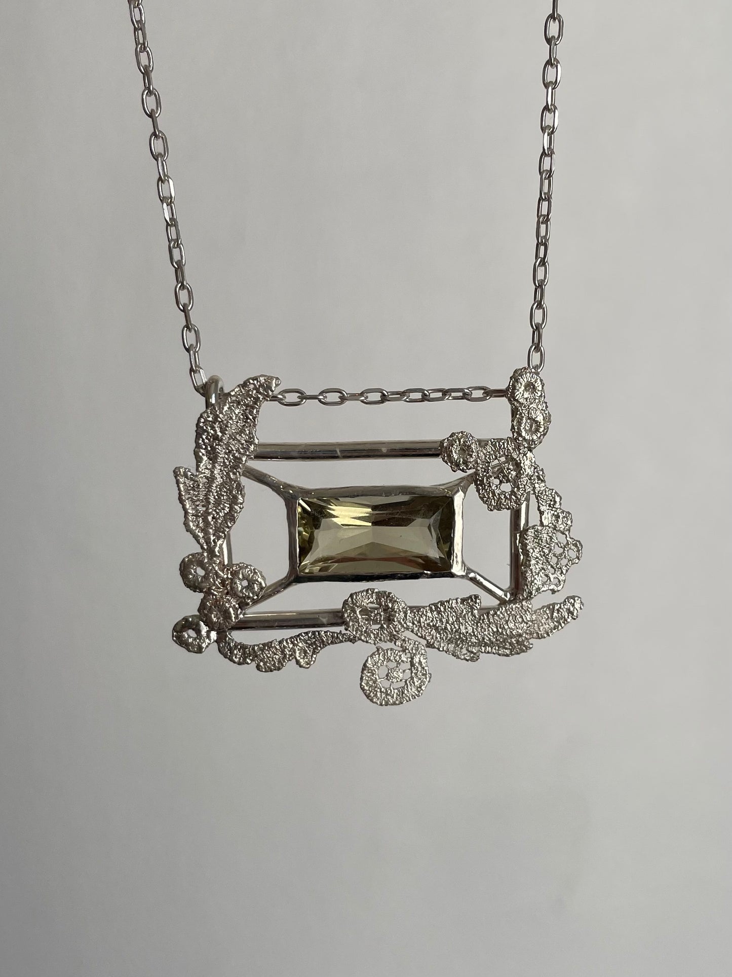 Lace frame pendant