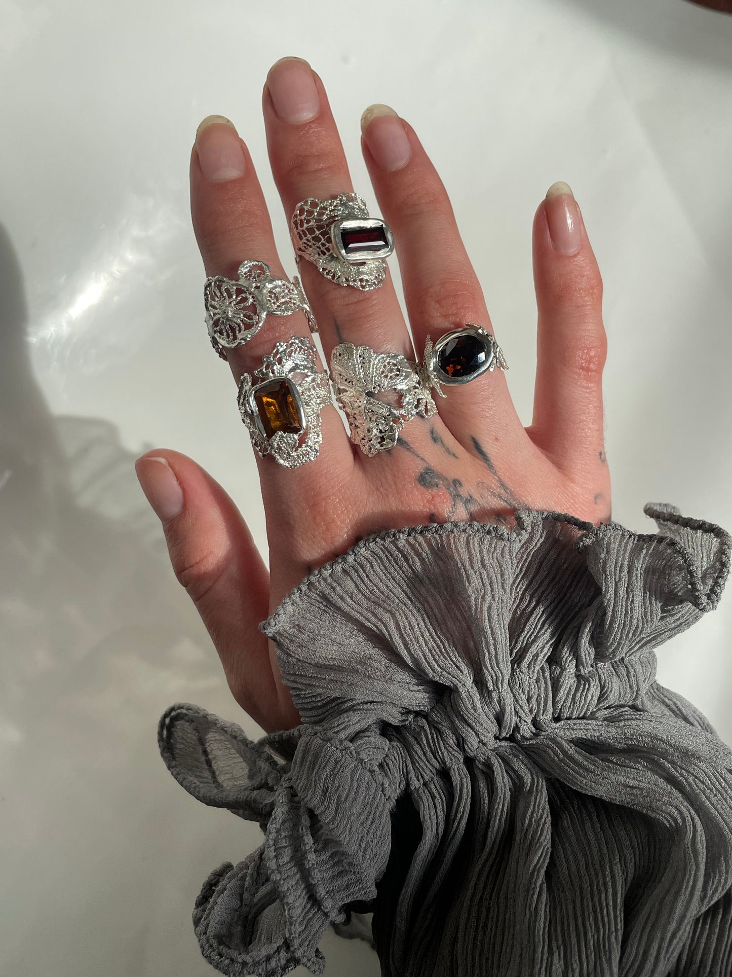 Tapestry lace ring