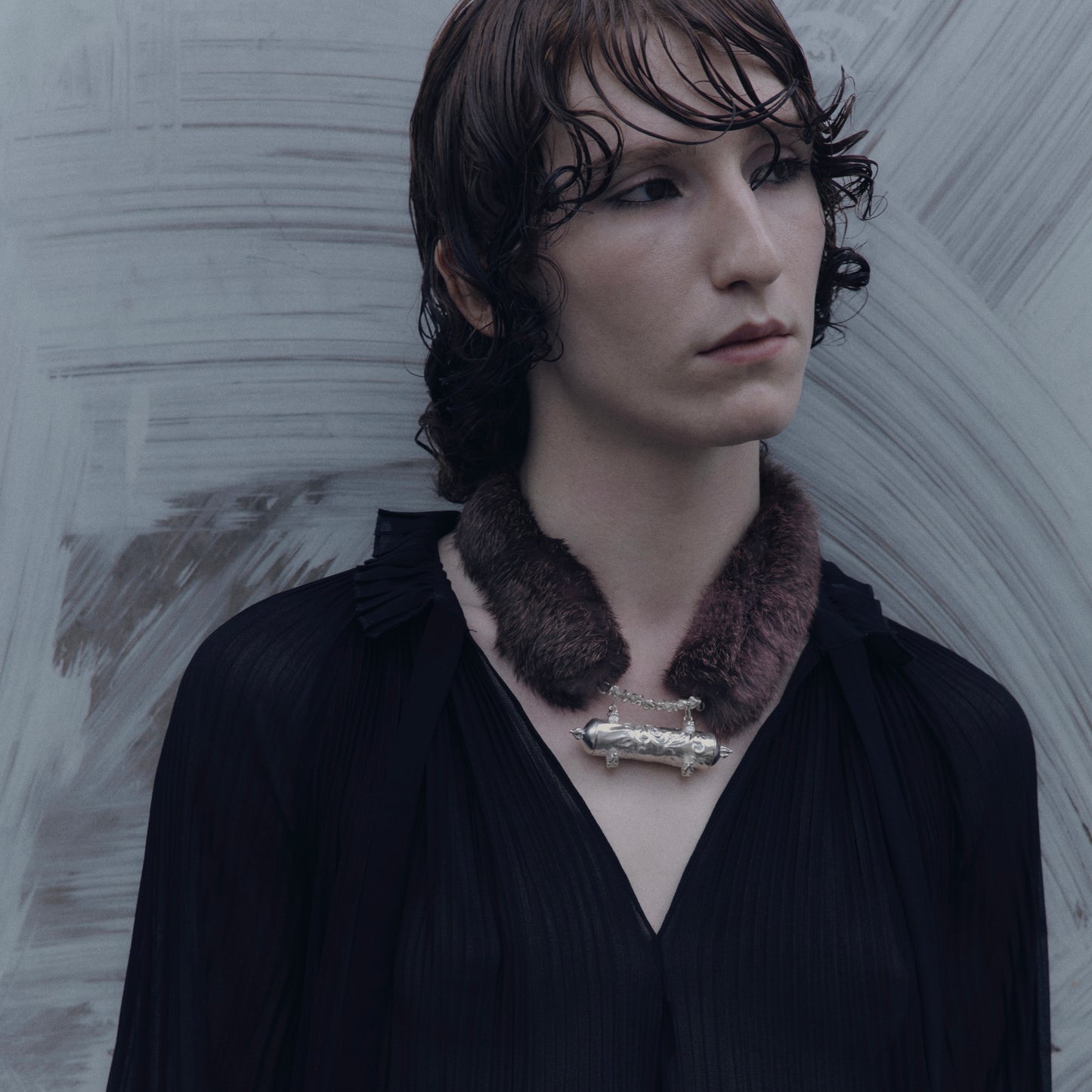 Candle necklace fur