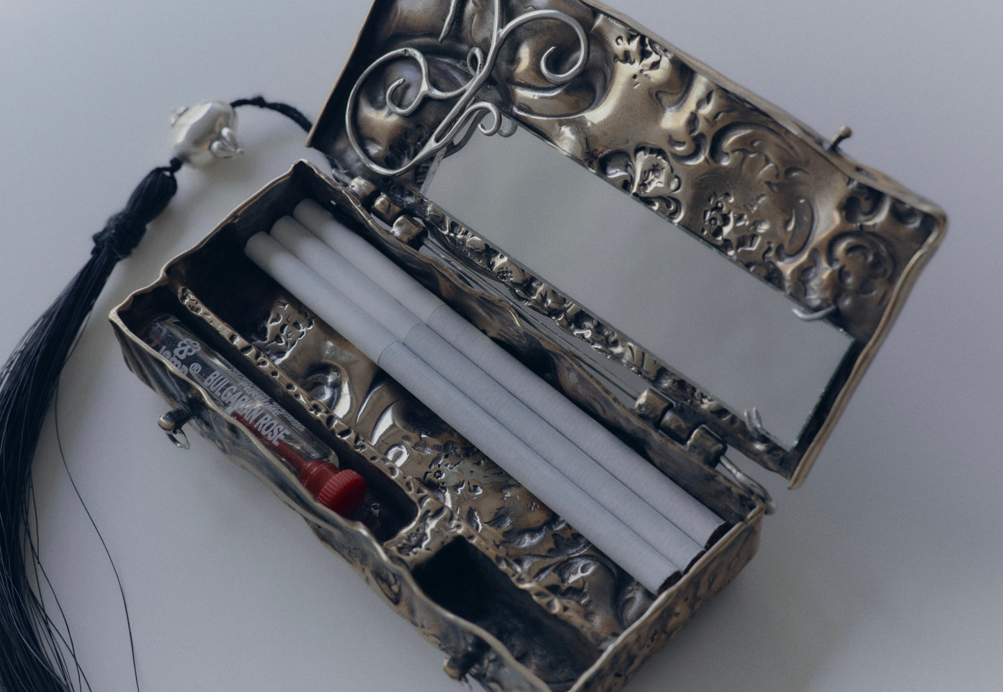 Perfume and cigarette box