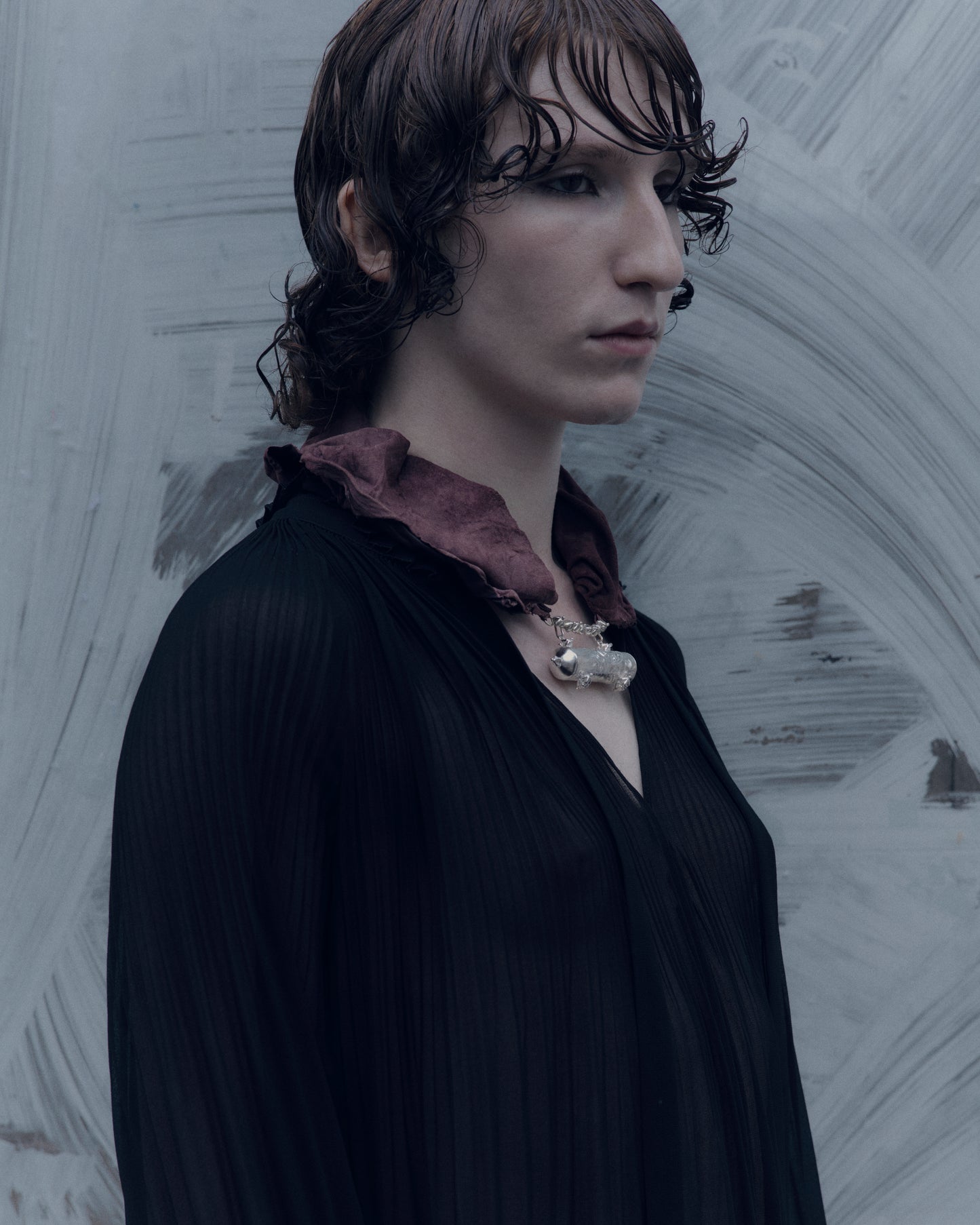 Candle necklace leather