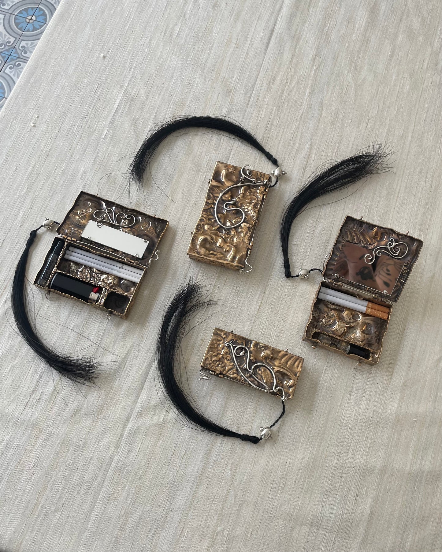 Perfume and cigarette box