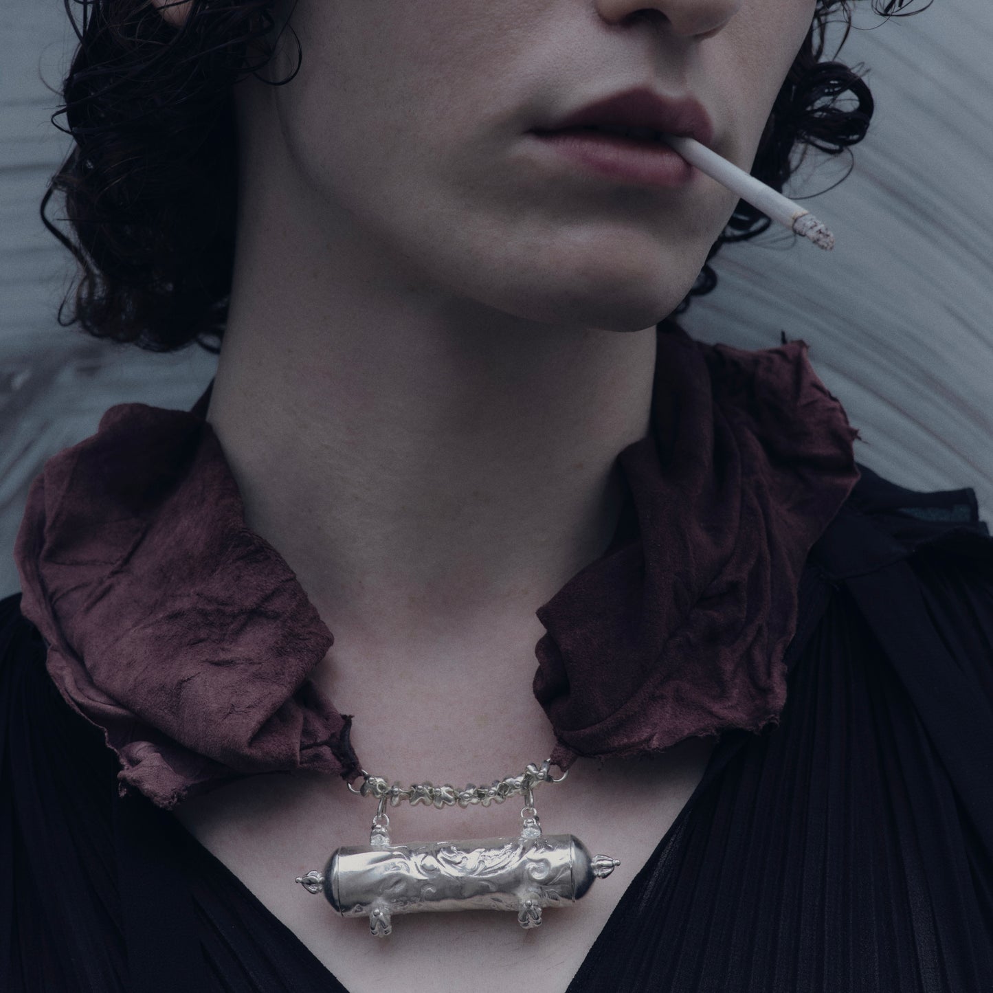 Candle necklace leather