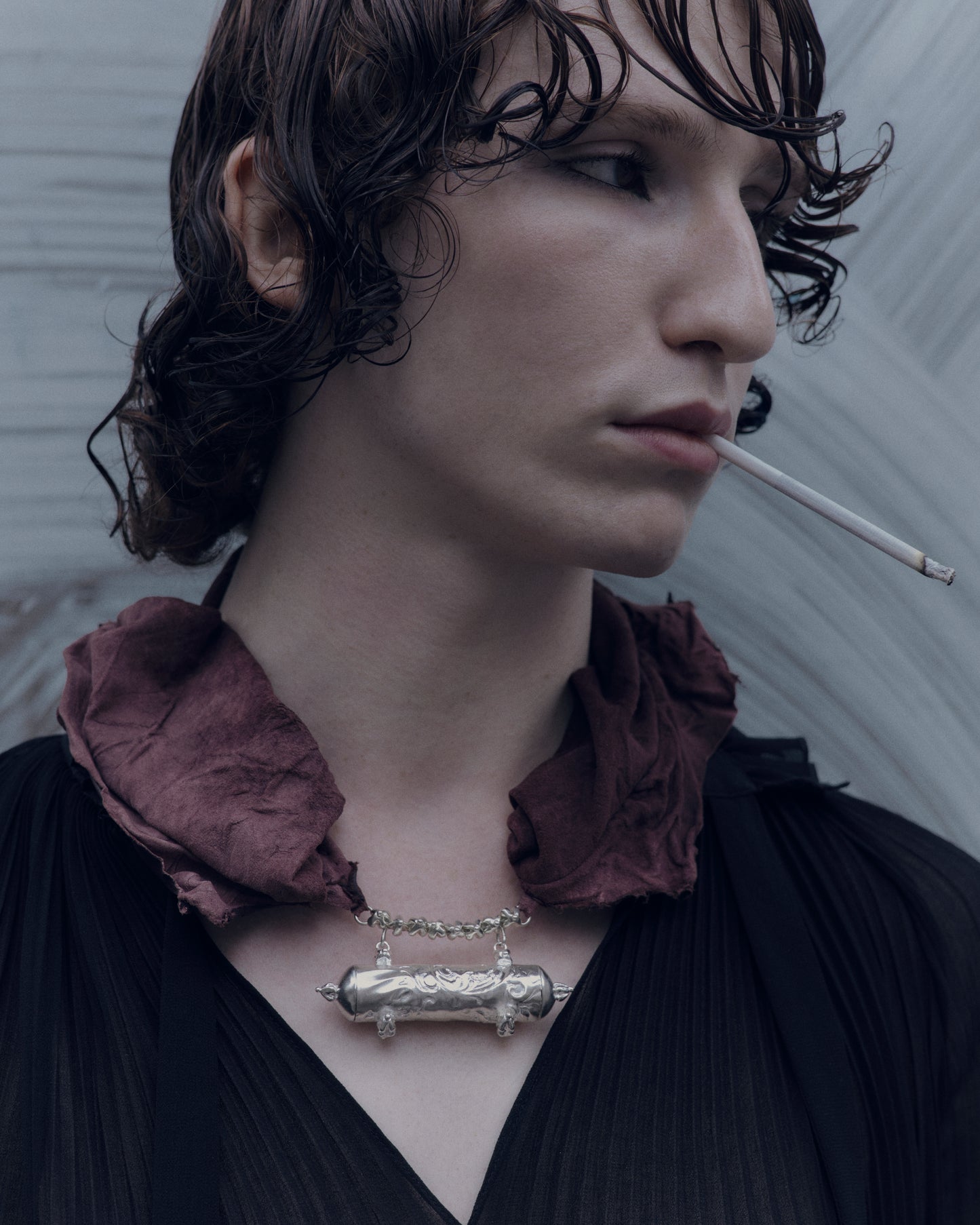 Candle necklace leather