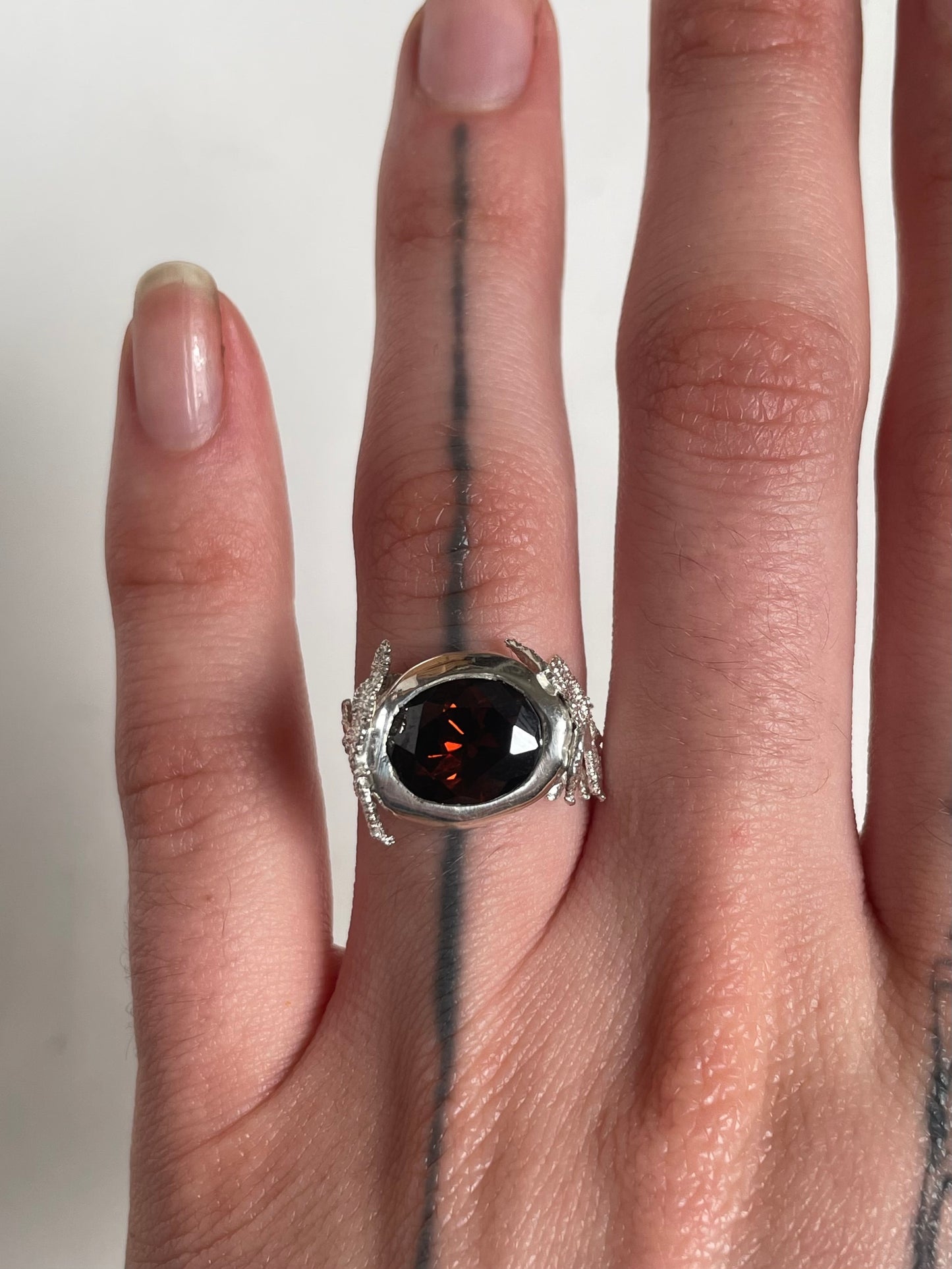 Brown citrine lace ring