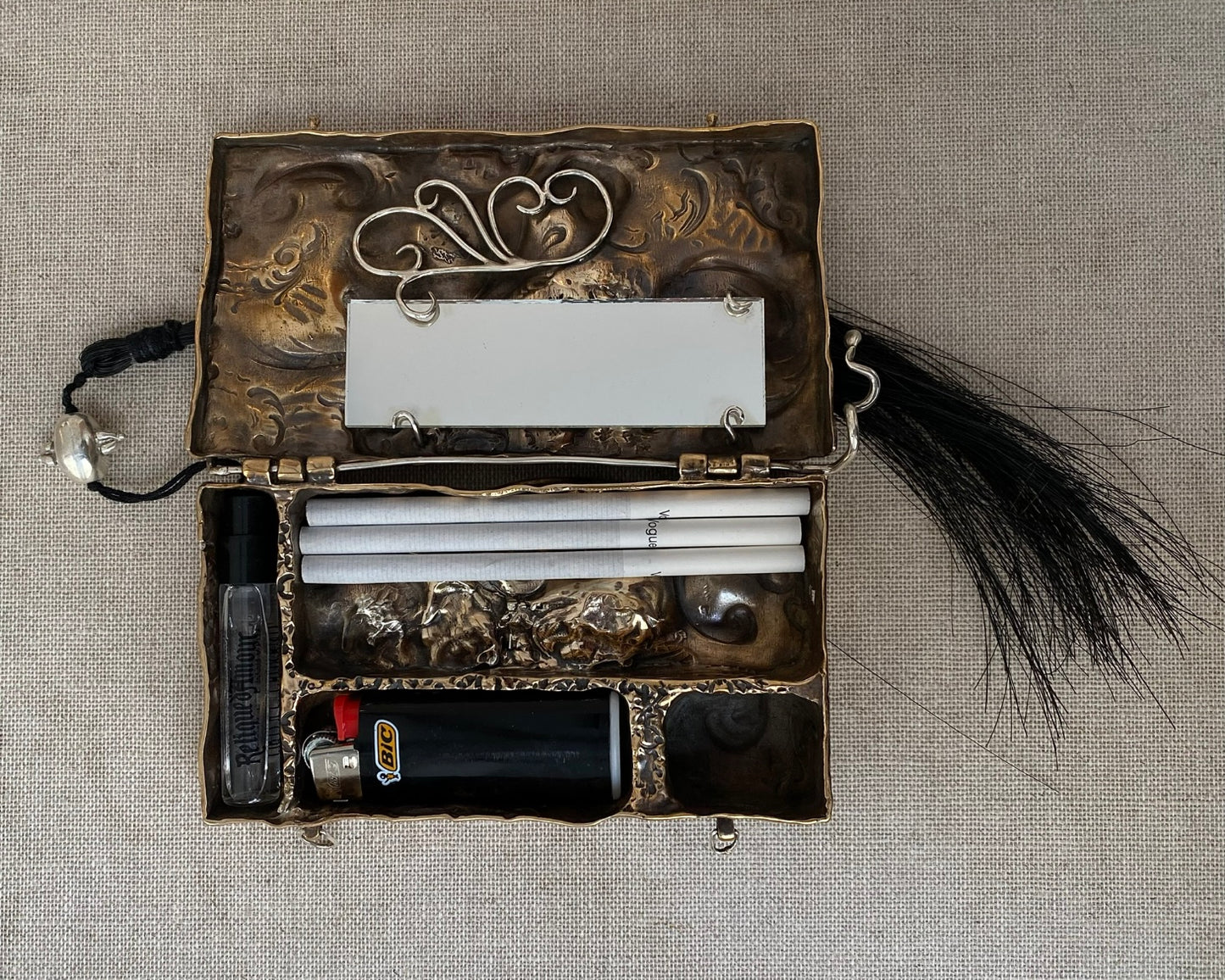 Perfume and cigarette box