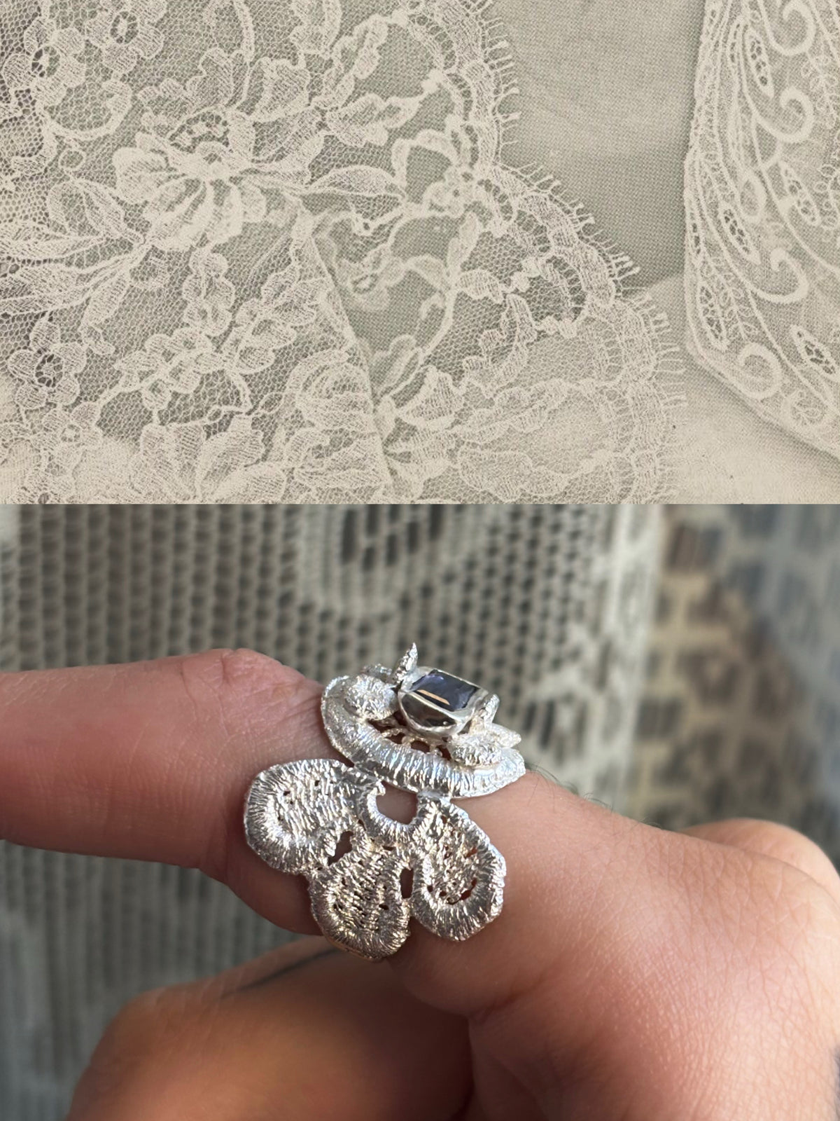 Magnolia lace ring