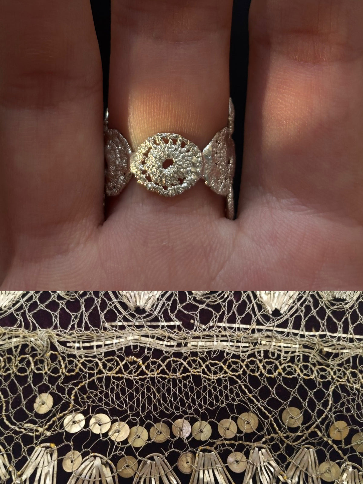 Wisteria lace ring