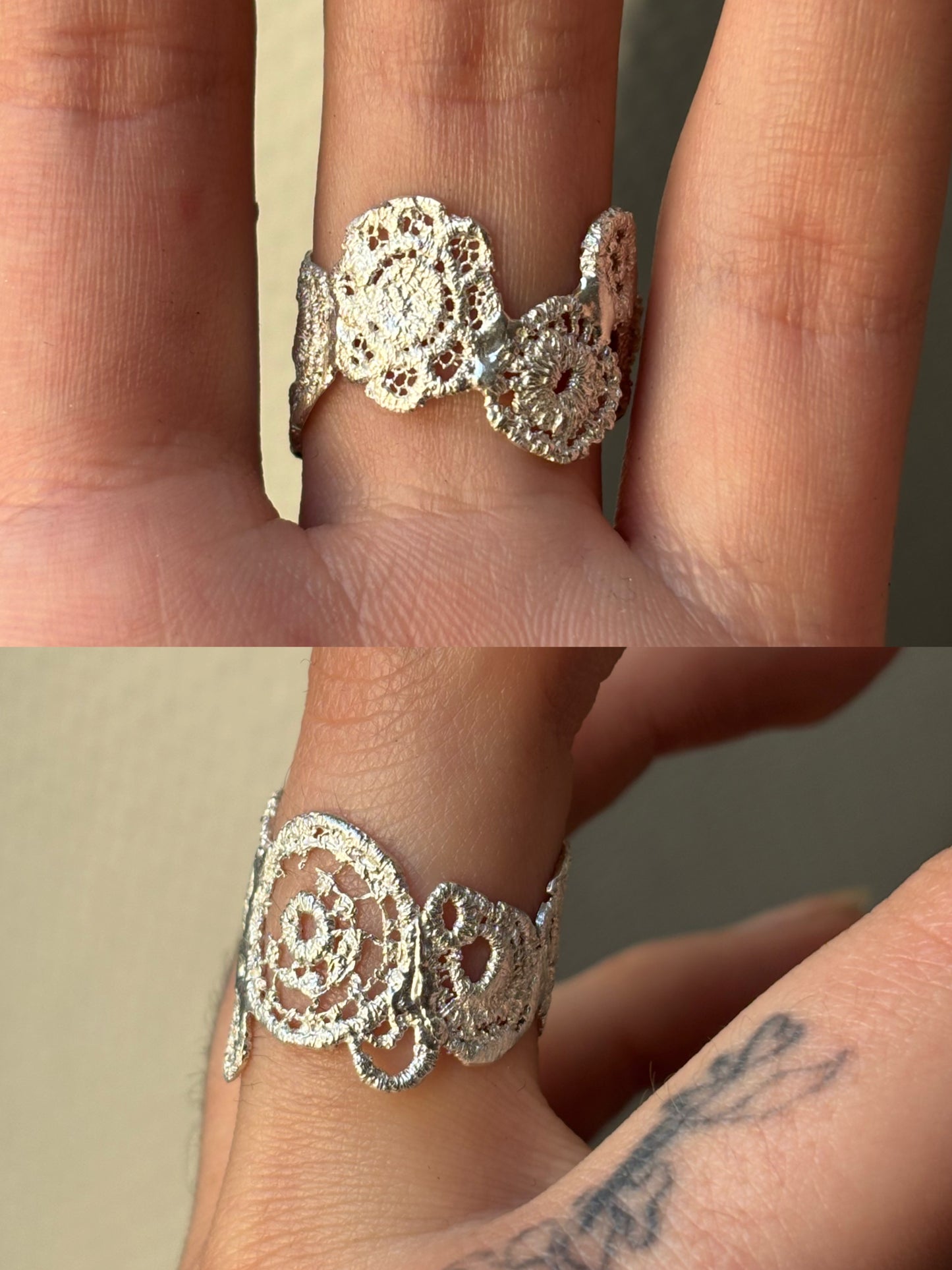 Poppy lace ring