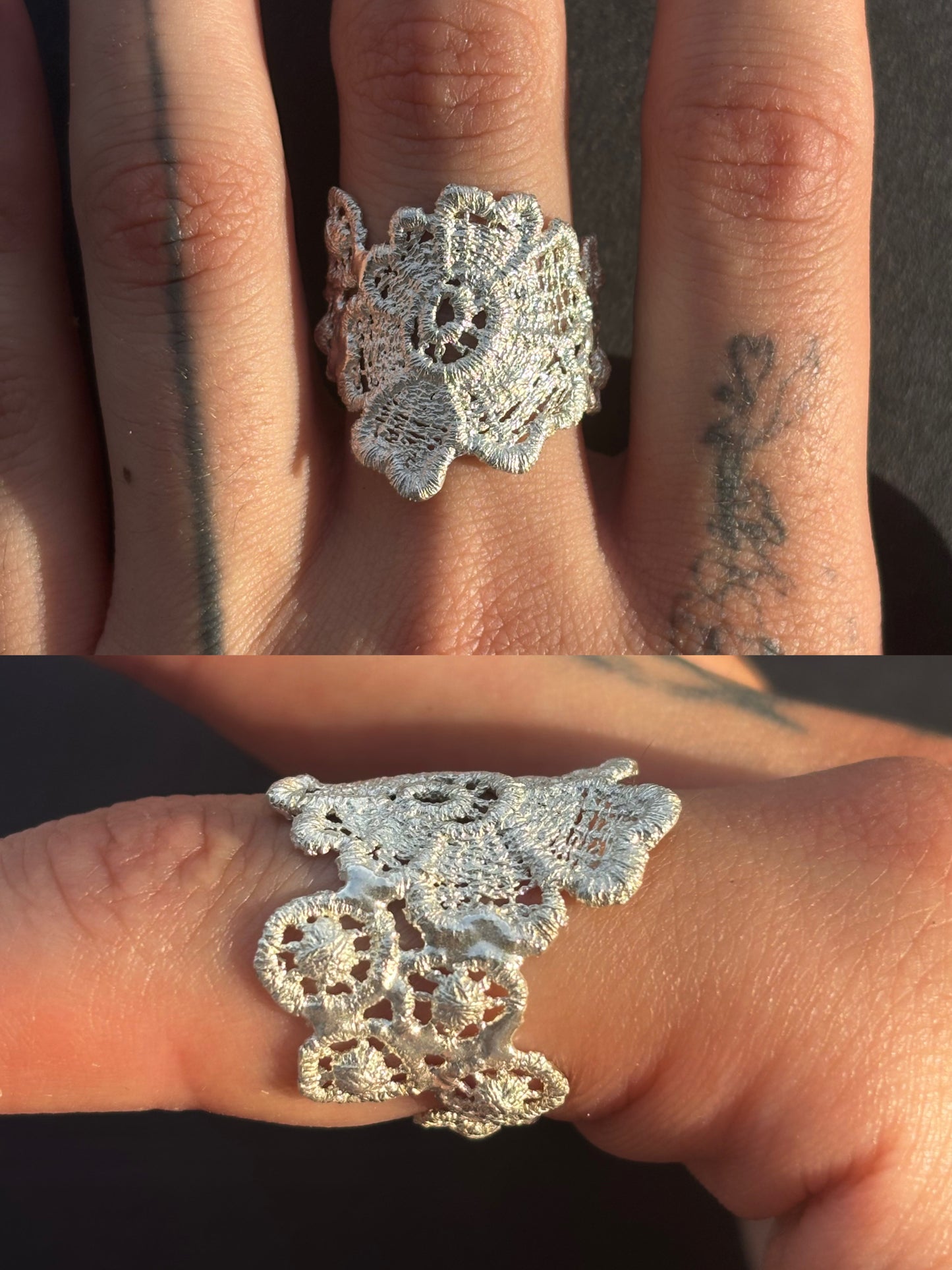 Orchid lace ring