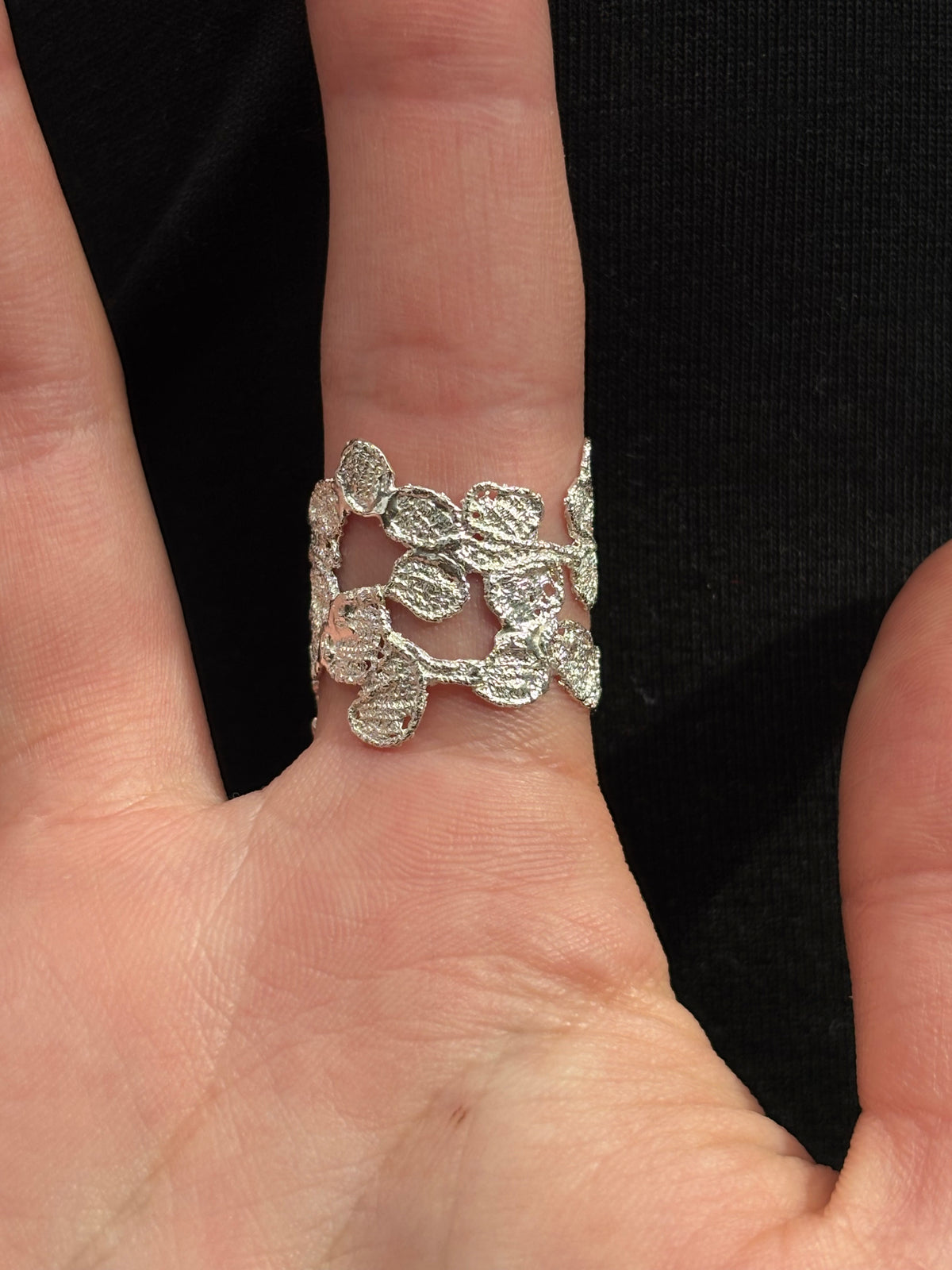 Orange blossom lace ring
