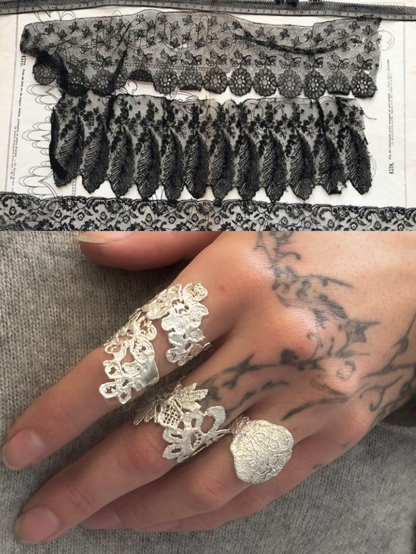 Hydrangea lace ring