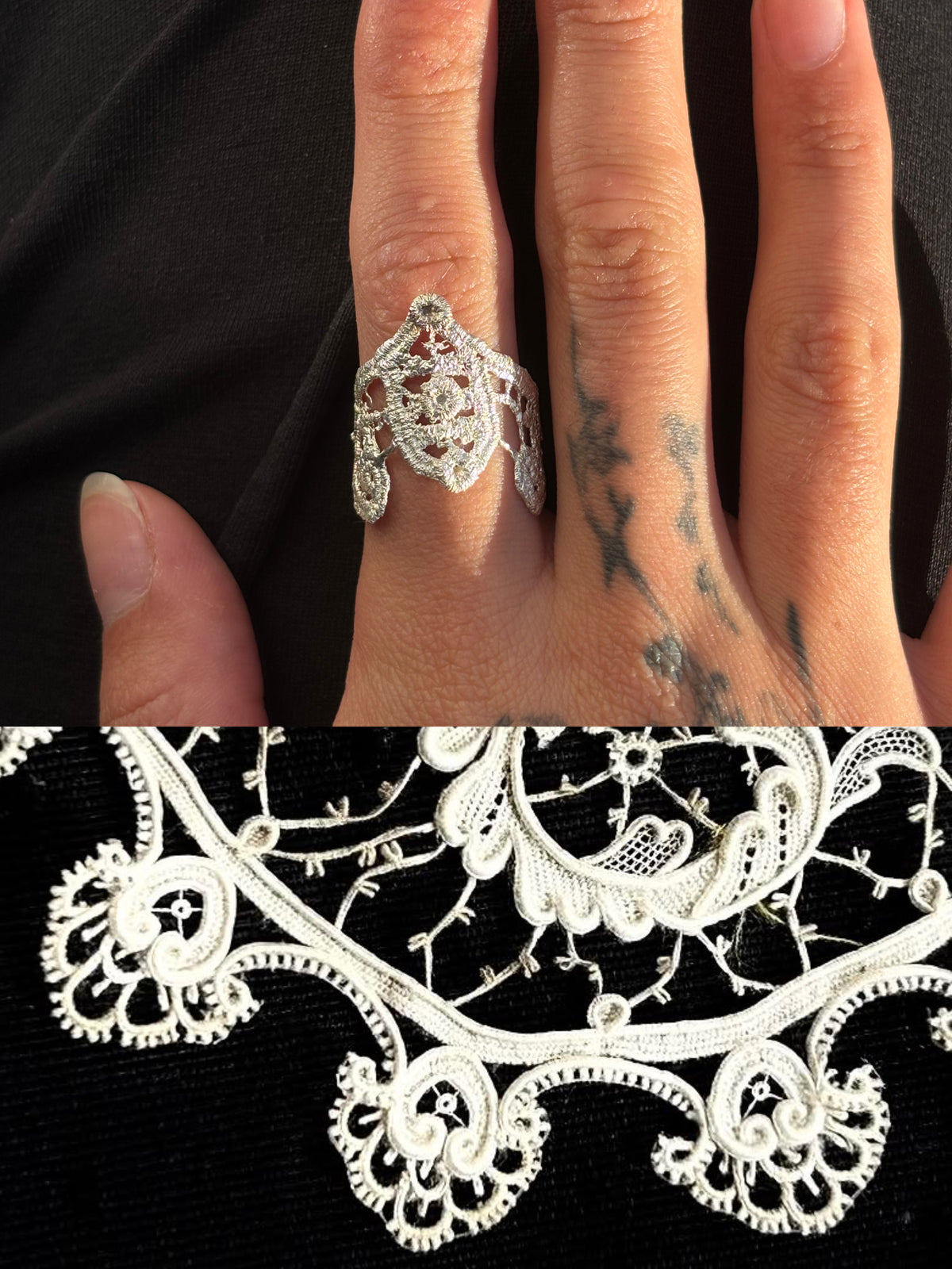 Honeysuckle lace ring