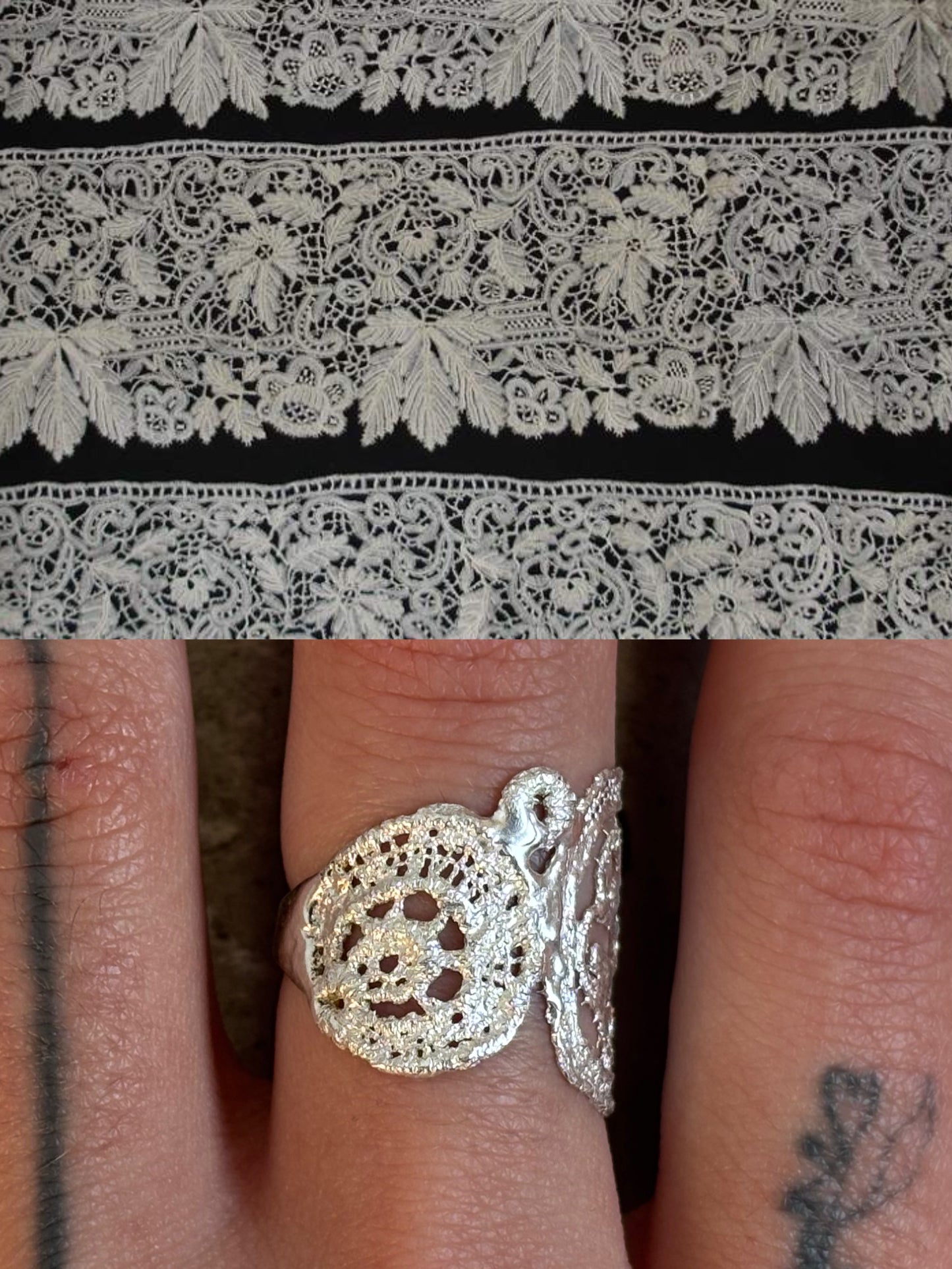 Carnation lace ring