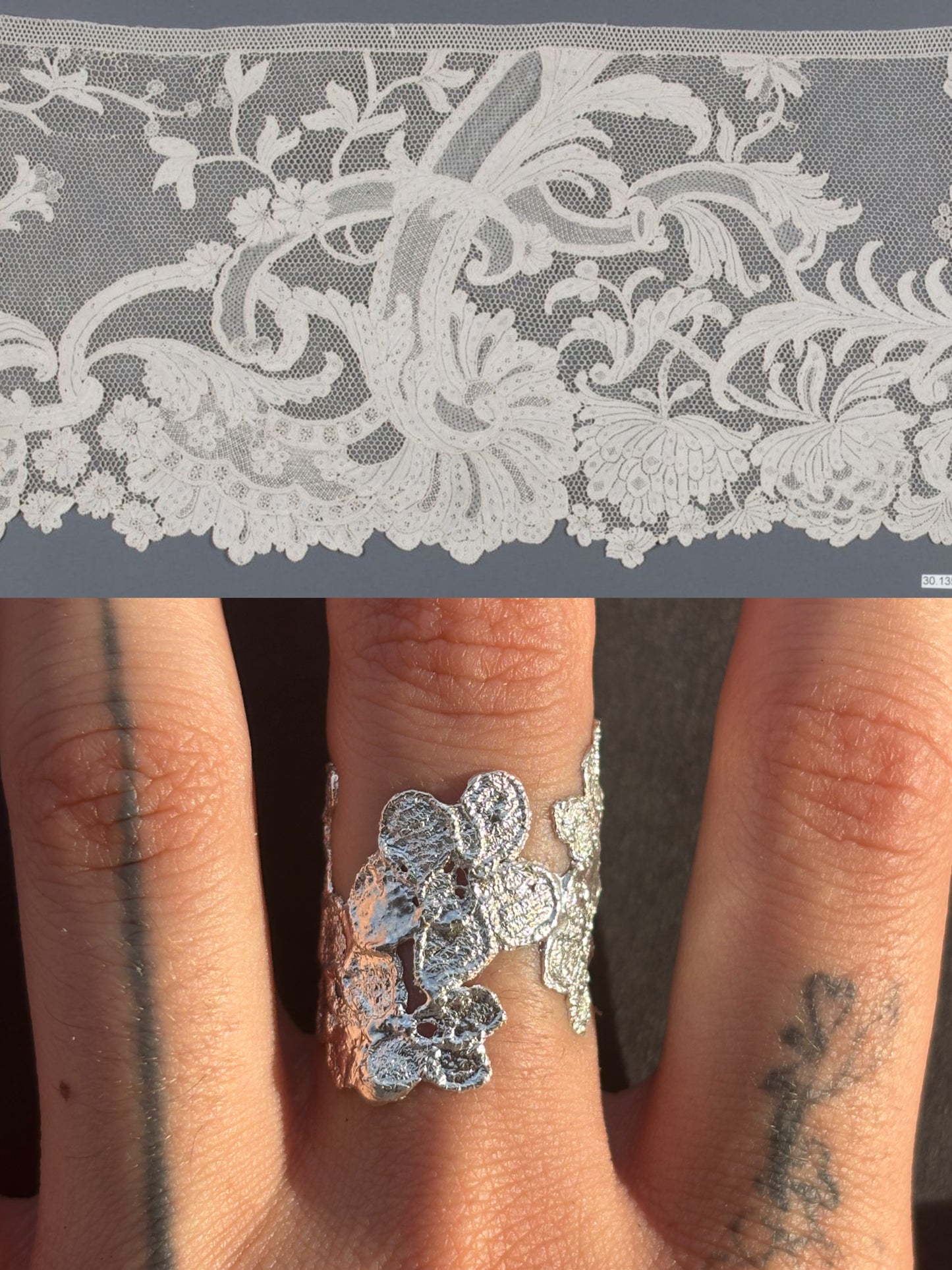 Cornflower lace ring