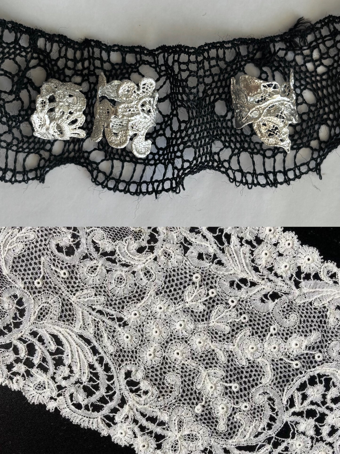 Hollyhock lace ring