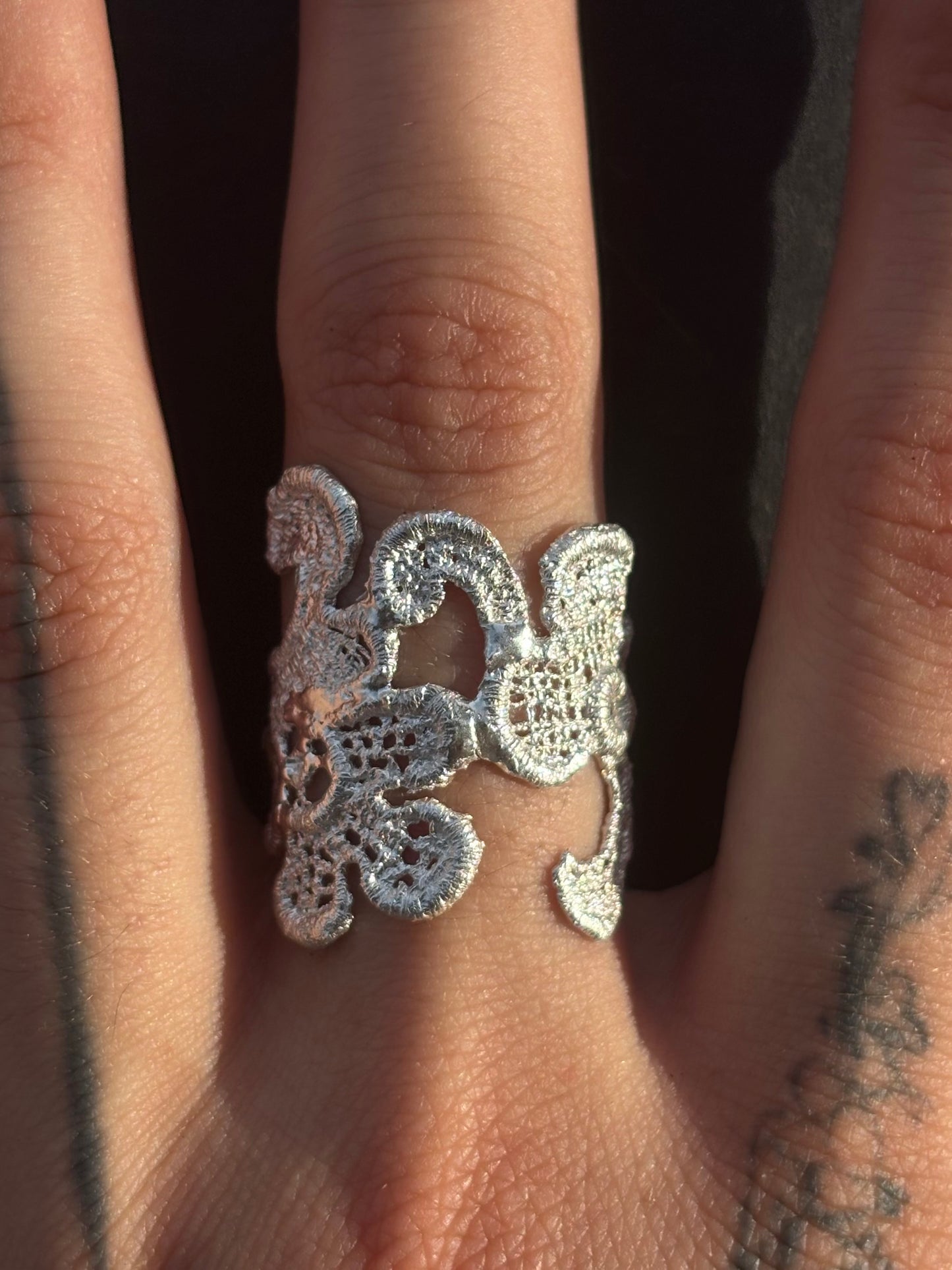 Periwinkle lace ring