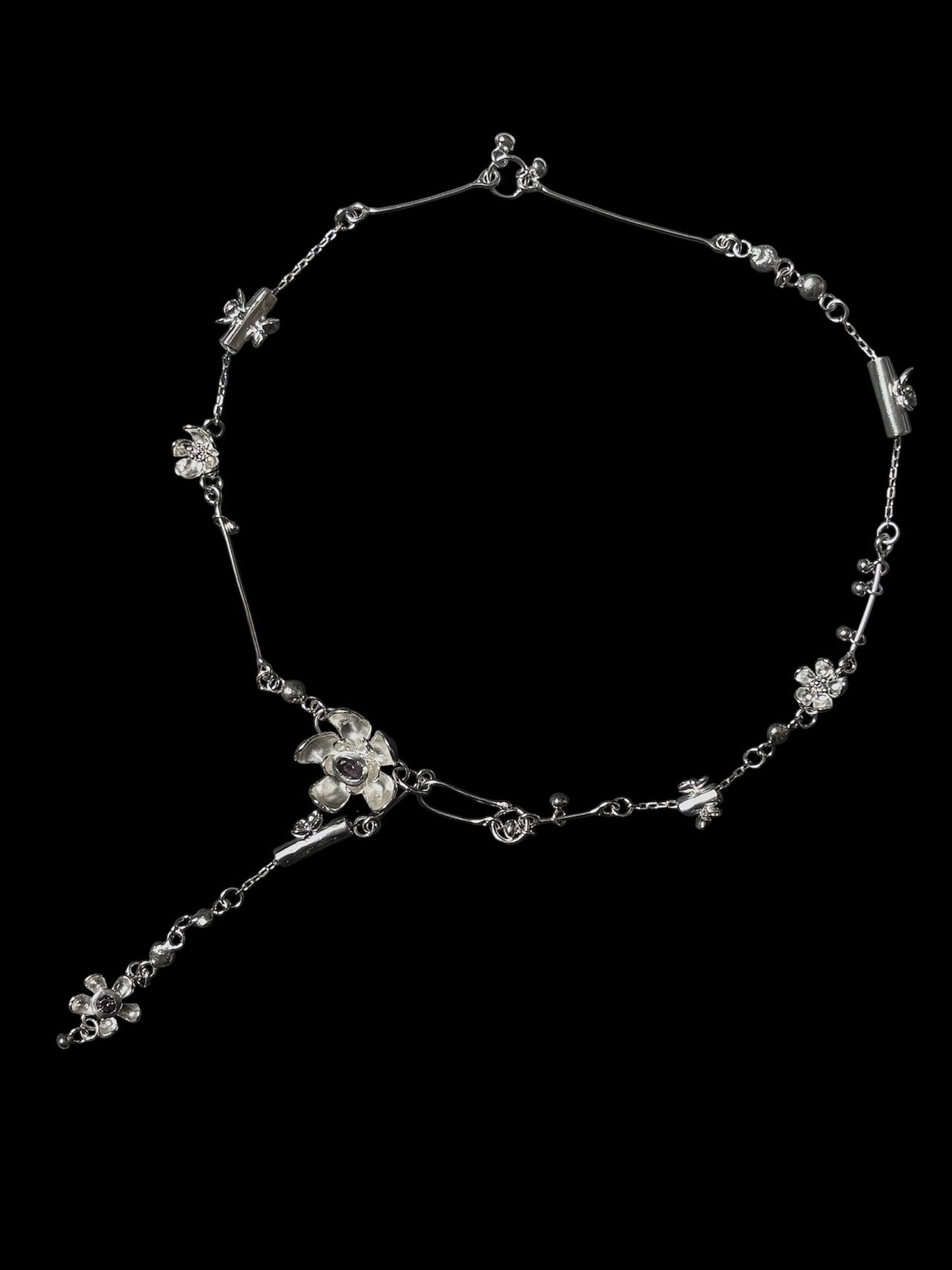 Black orchid necklace