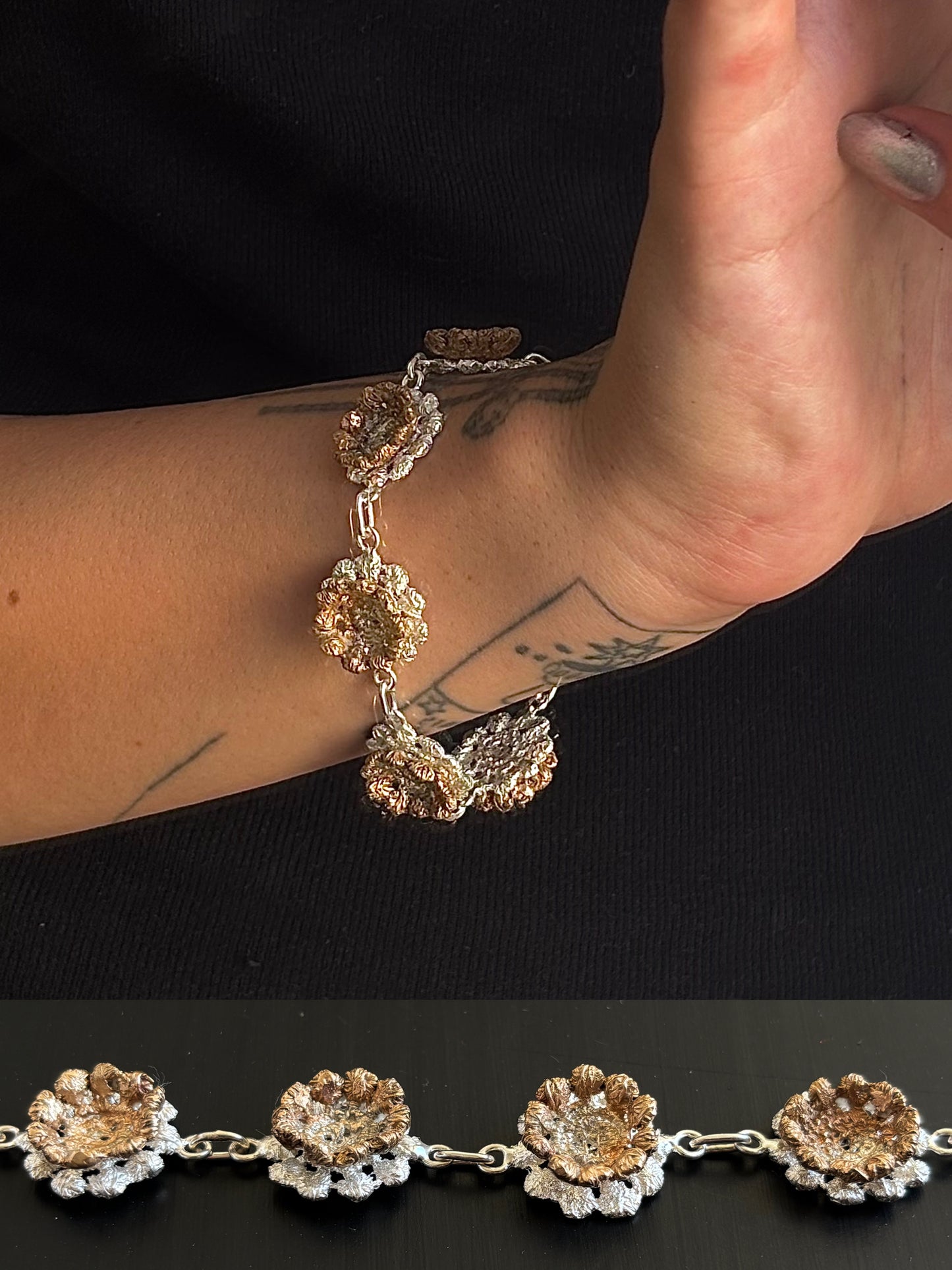 Daisy lace bracelet
