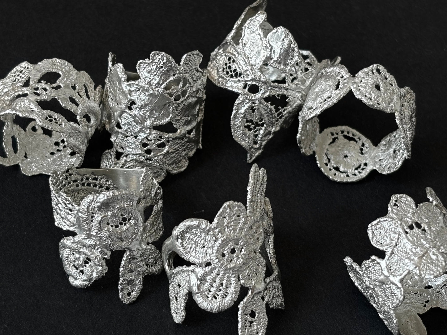 Hollyhock lace ring