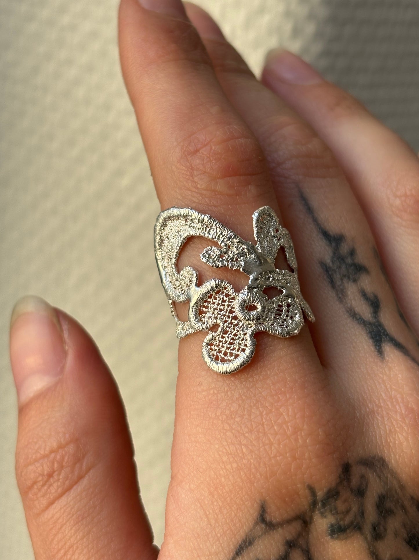 Nasturtium lace ring