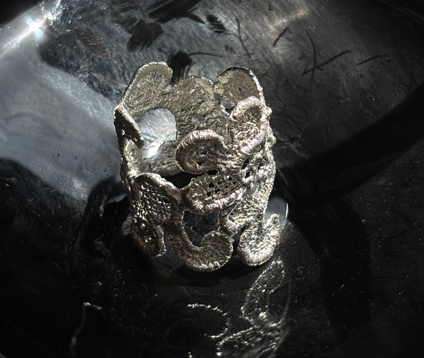 Periwinkle lace ring