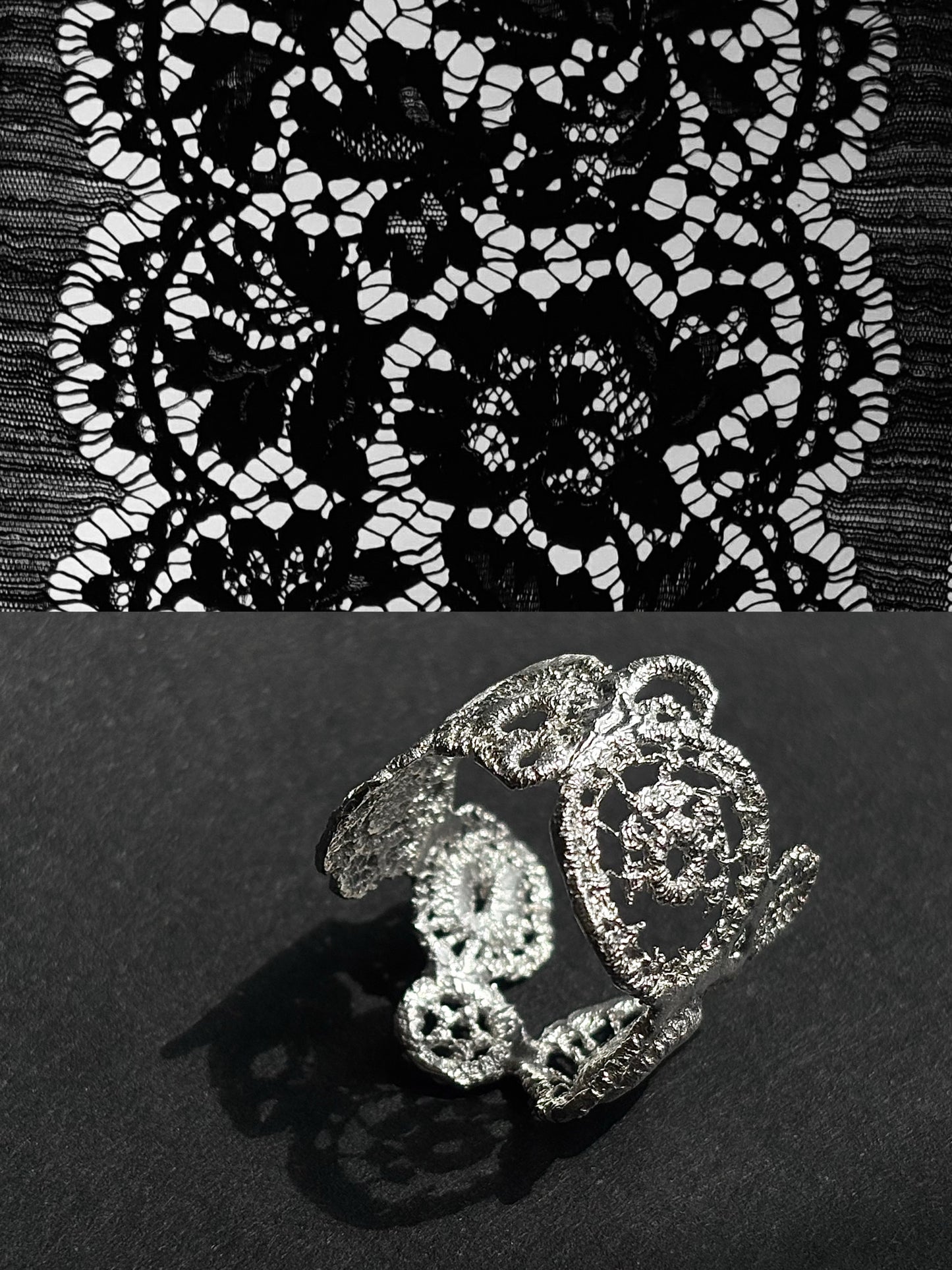 Poppy lace ring