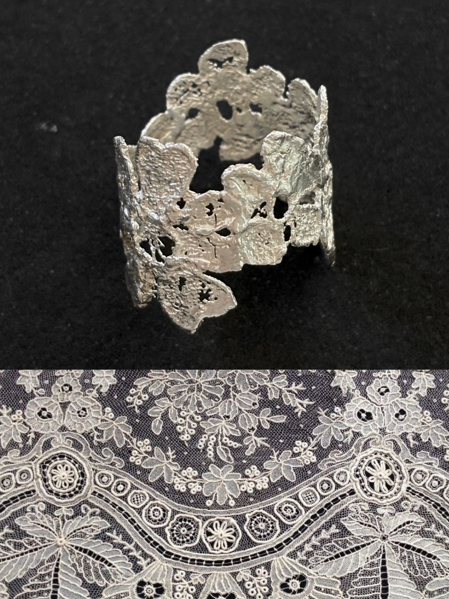 Gardenia lace ring