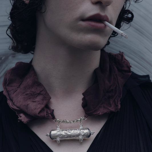 Candle necklace leather