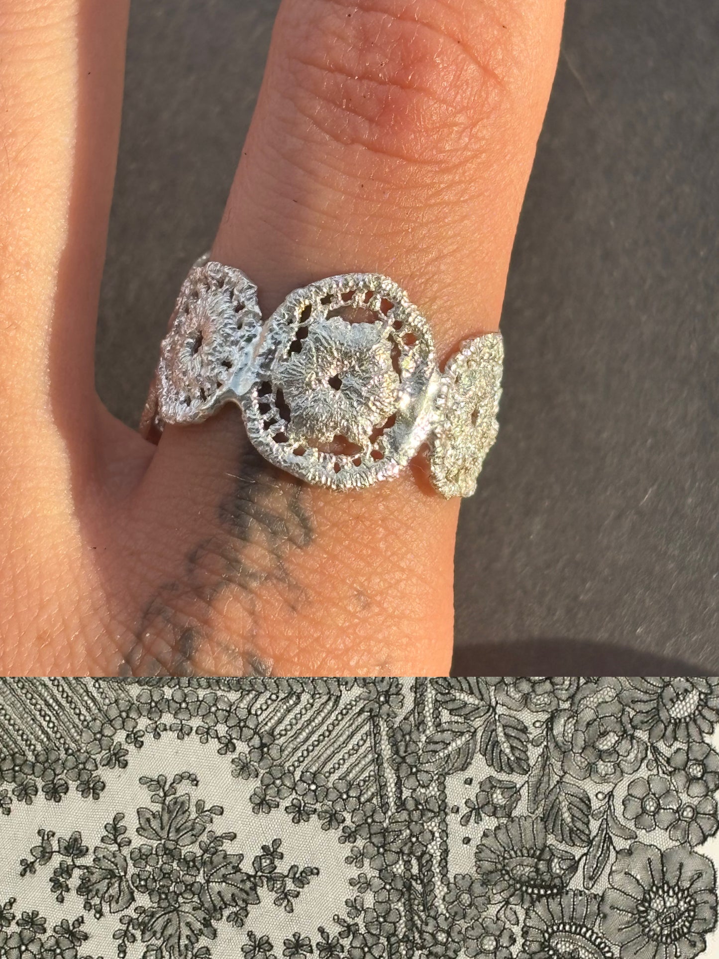 Cowslip lace ring