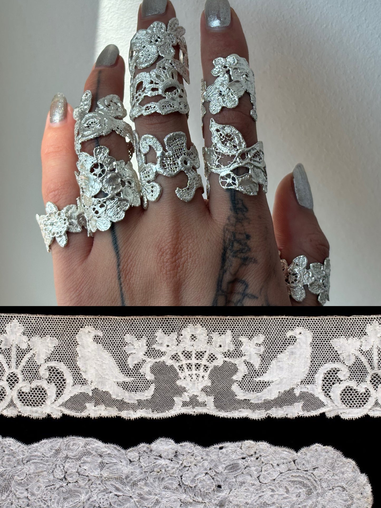 Cornflower lace ring