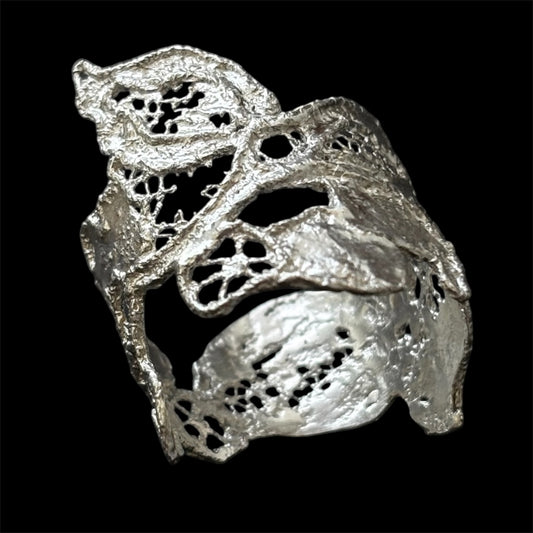 Hollyhock lace ring
