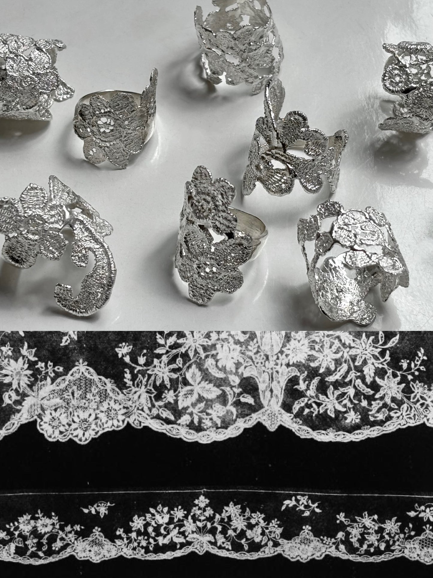 Poppy lace ring