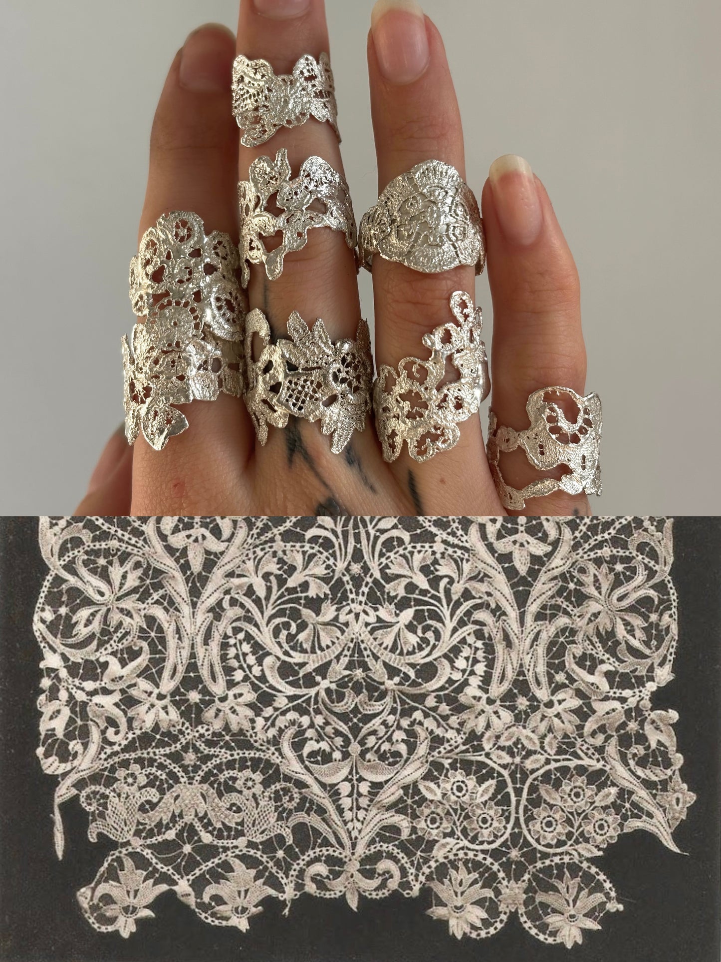 Hydrangea lace ring
