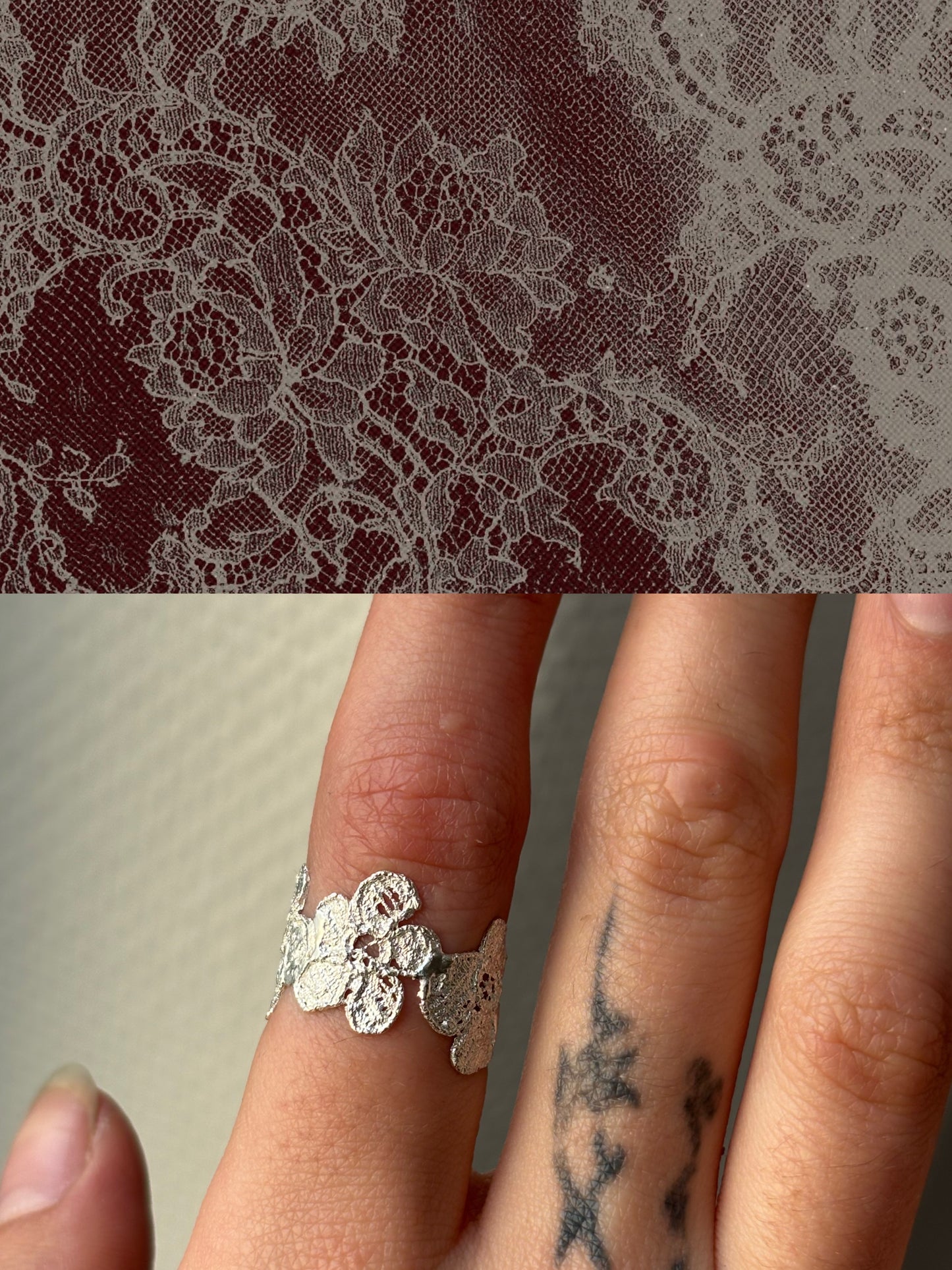 Geranium lace ring
