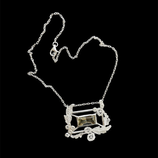 Lace frame pendant