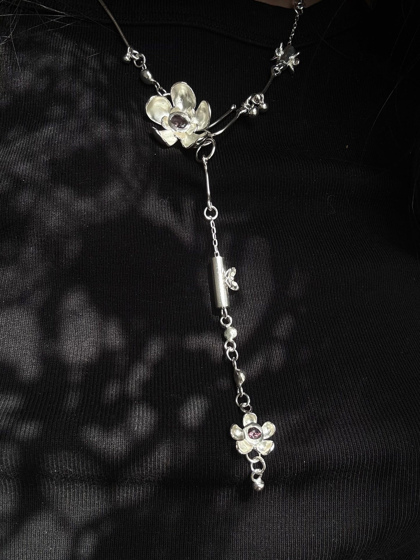 Black orchid necklace