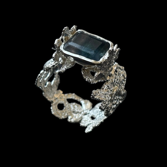 Fluorite lace ring 2