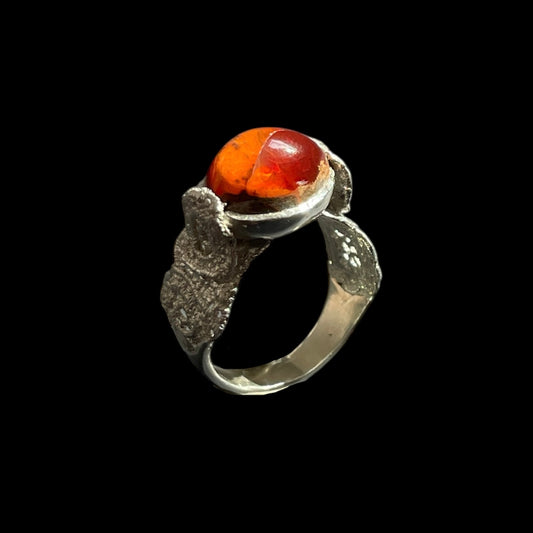 Fire Opal lace ring