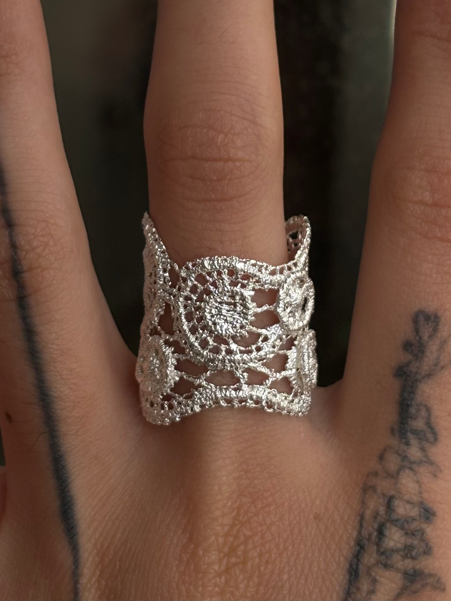 Lotus lace ring