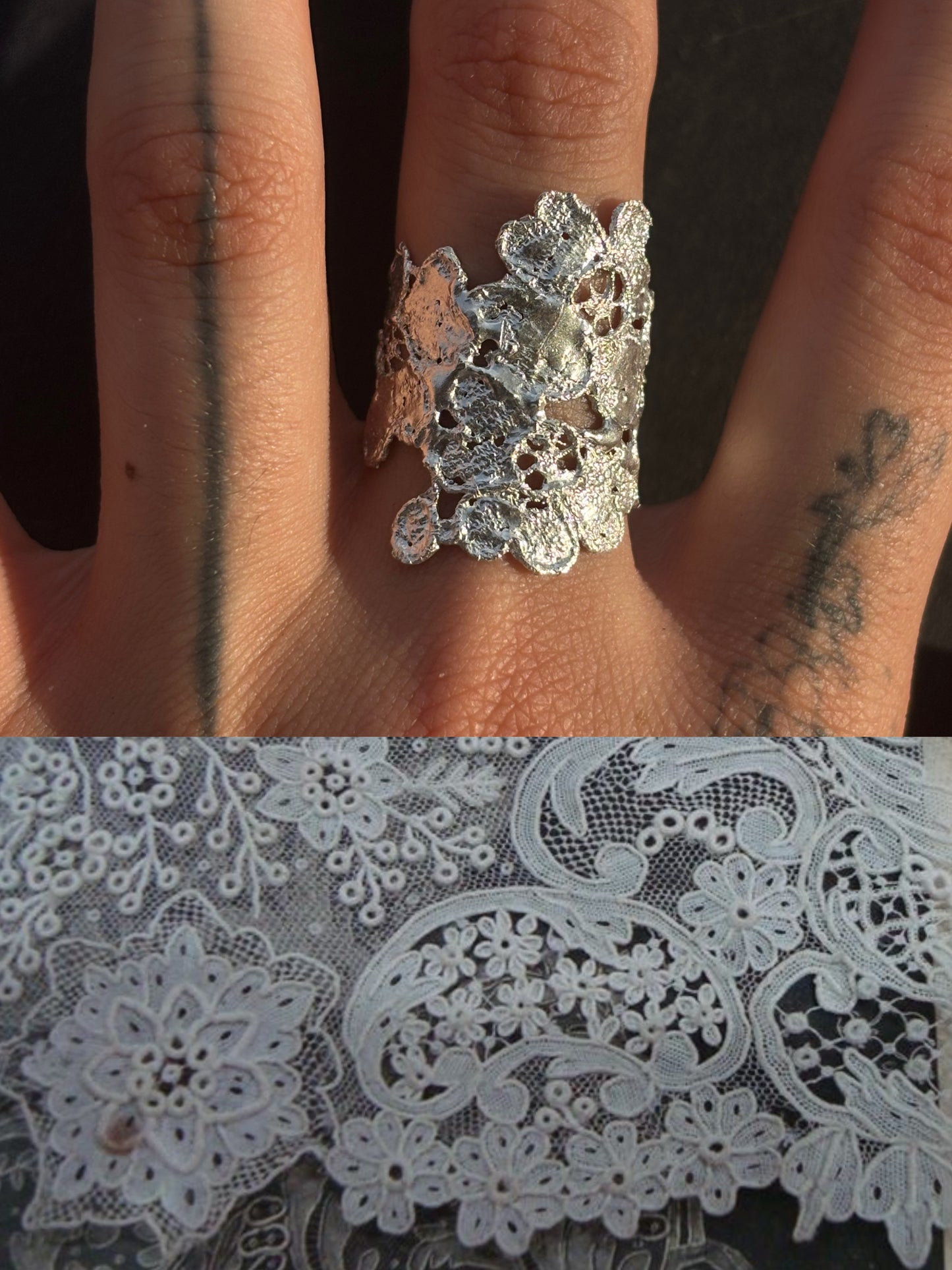 Calla Lilly lace ring
