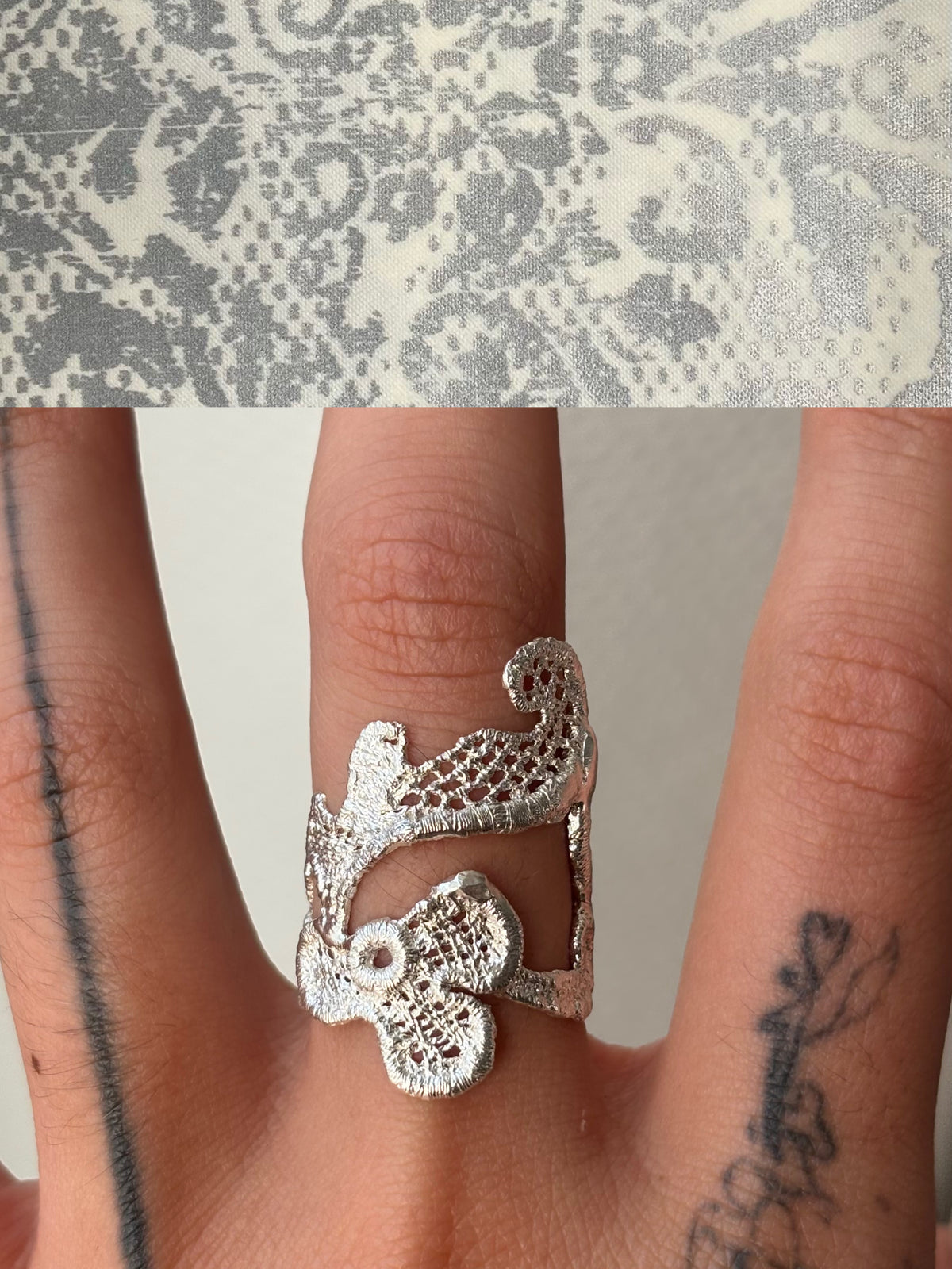 Sweet pea lace ring